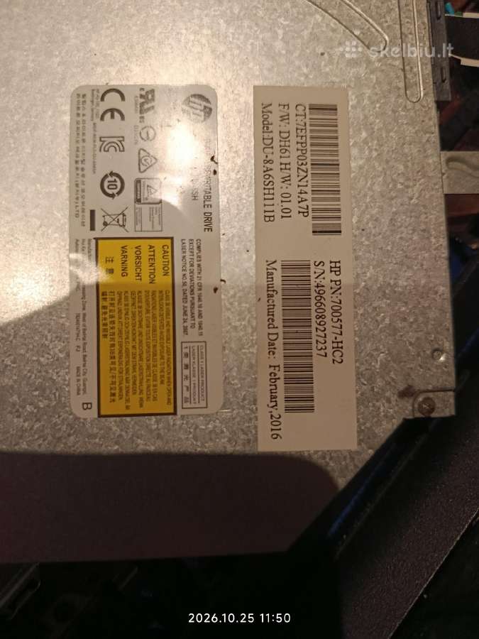 Dvd Rw CD-r laptopui 24x tinka Hp Dell Lenovo - nuotraukos Nr. 3