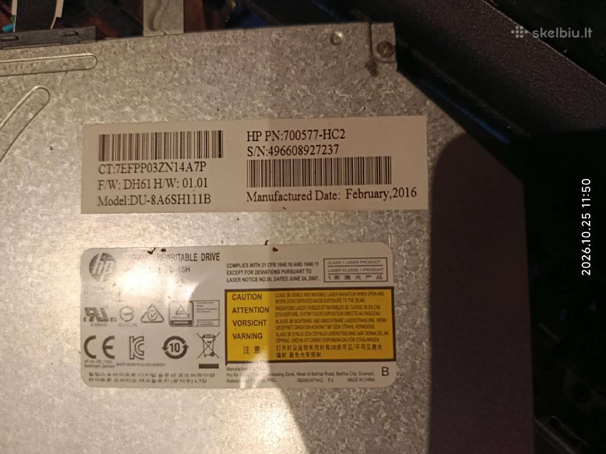 Dvd Rw CD-r laptopui 24x tinka Hp Dell Lenovo - nuotraukos Nr. 2