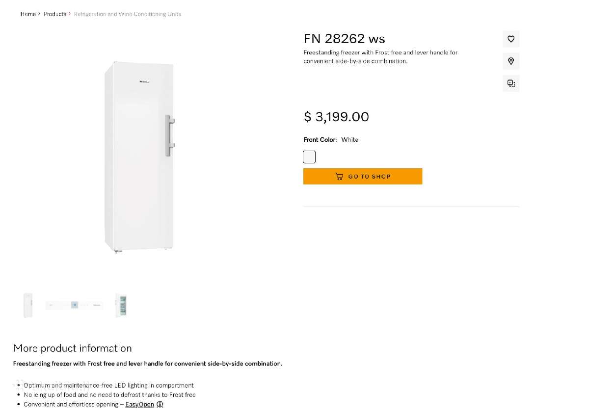 Šaldiklis Miele Fn 28262 ws 8 stalčiai - nuotraukos Nr. 12