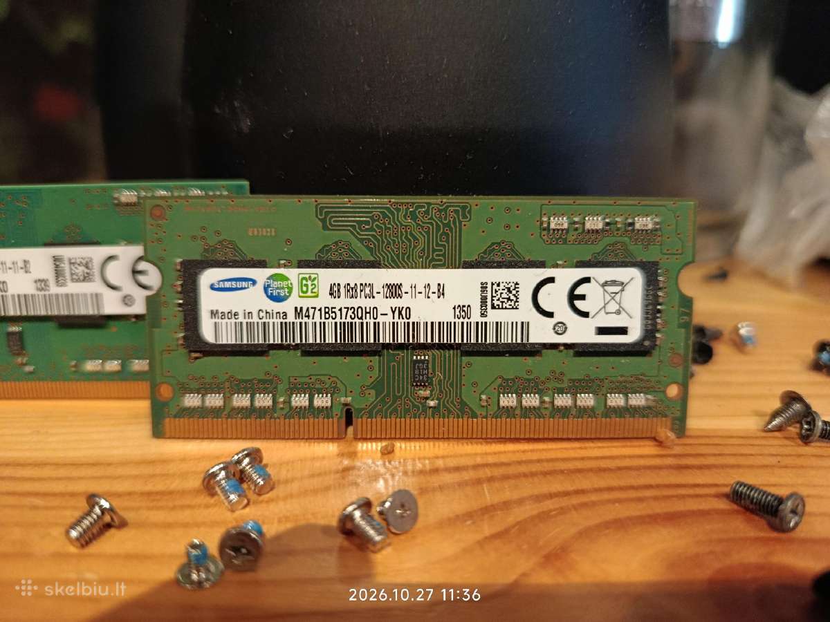 Ssd3 RAM 4gb 1rx8 pcl3-12800s-11-12-b4 1600 MHz - nuotraukos Nr. 2