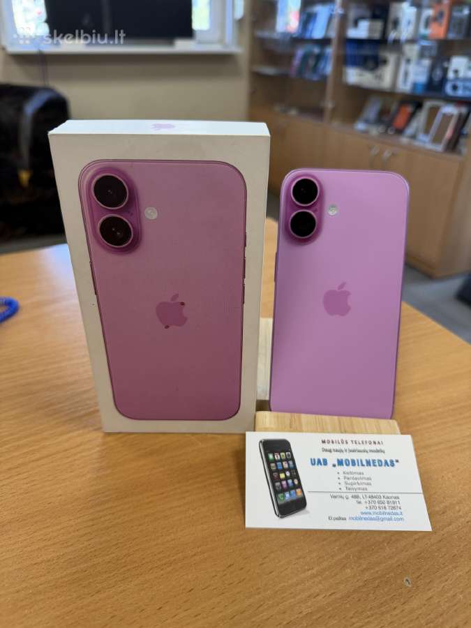 iPhone 16 128gb Pink Kaina 550eur - nuotraukos Nr. 2