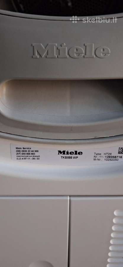 Džiovinimo mašina "Miele" Tkb 555 Wp A++ - nuotraukos Nr. 3