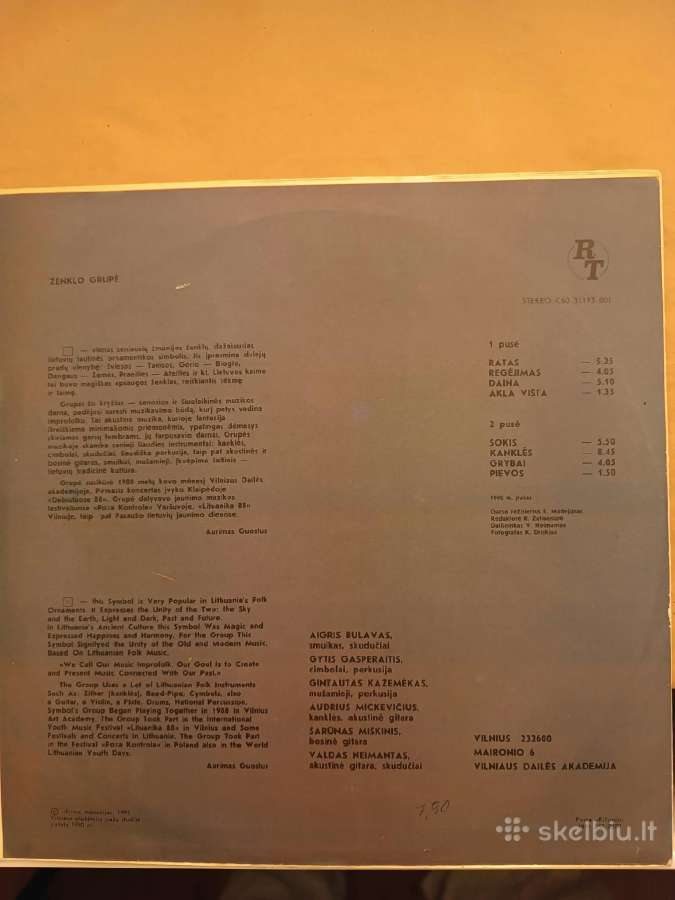Ženklo Grupė_"ženklas" Lp 1991 - nuotraukos Nr. 2