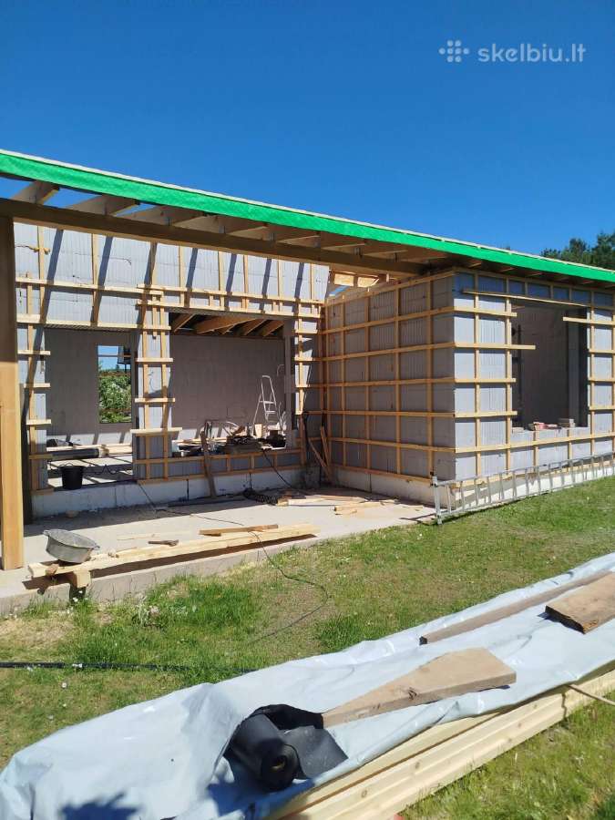 50 m2 šilto sodo namo statyba sodose - nuotraukos Nr. 14