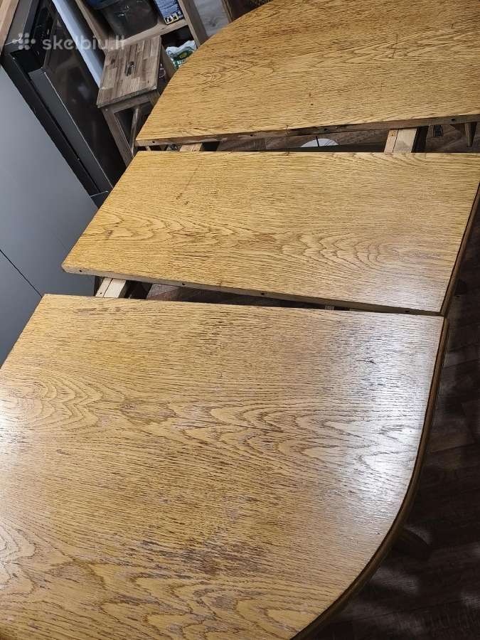 Išskleidžiamas medžio masyvo stalas - nuotraukos Nr. 4