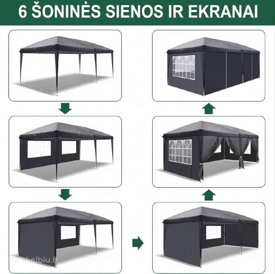 Pavilionas su šoninėmis sienelėmis - nuotraukos Nr. 2