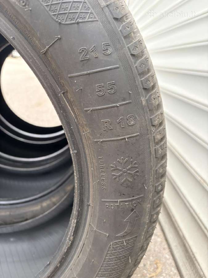 215/55r18 praktiškai naujos žieminės padangos - nuotraukos Nr. 3