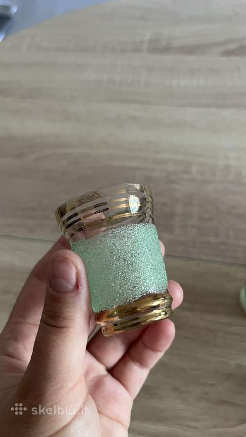 Vintažinis likerio rinkinys su 6 taurelėmis - nuotraukos Nr. 4