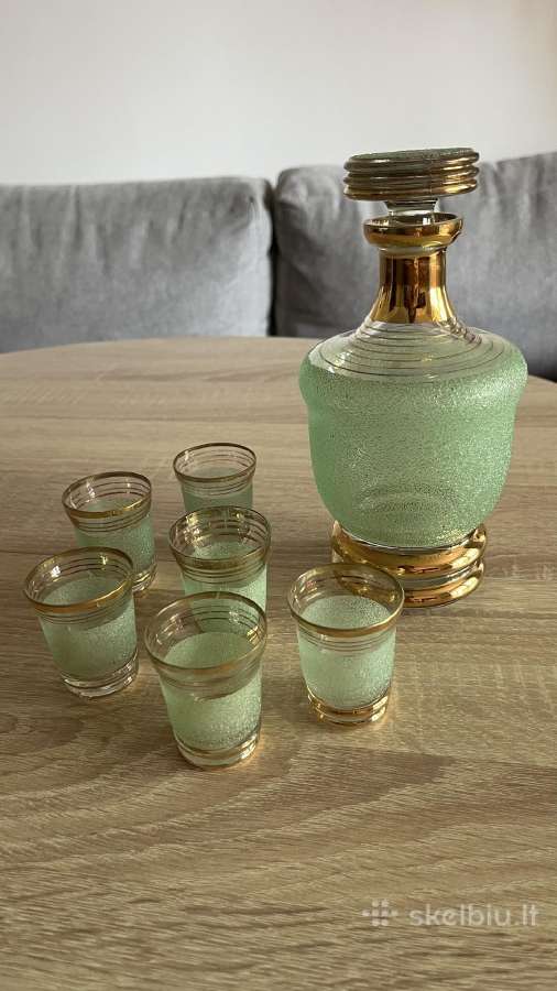 Vintažinis likerio rinkinys su 6 taurelėmis - nuotraukos Nr. 7
