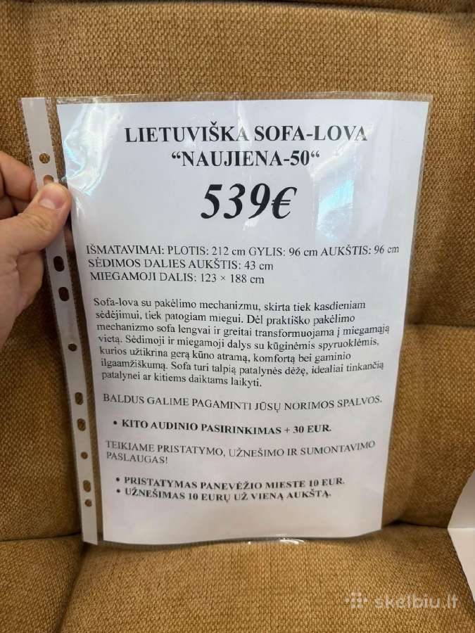 Nauja sofa-lova naujiena 50 lietuviška - nuotraukos Nr. 4