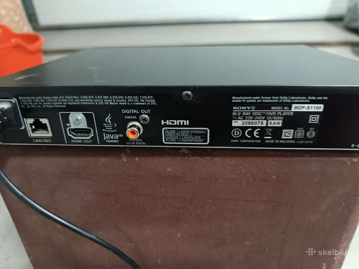 Sony blue ray grotuvas Bdp-s1100 - nuotraukos Nr. 3