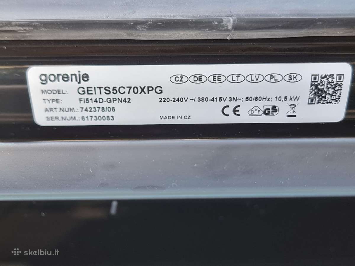 Nauja Gorenje Geits5c70xpg+garantija - nuotraukos Nr. 10