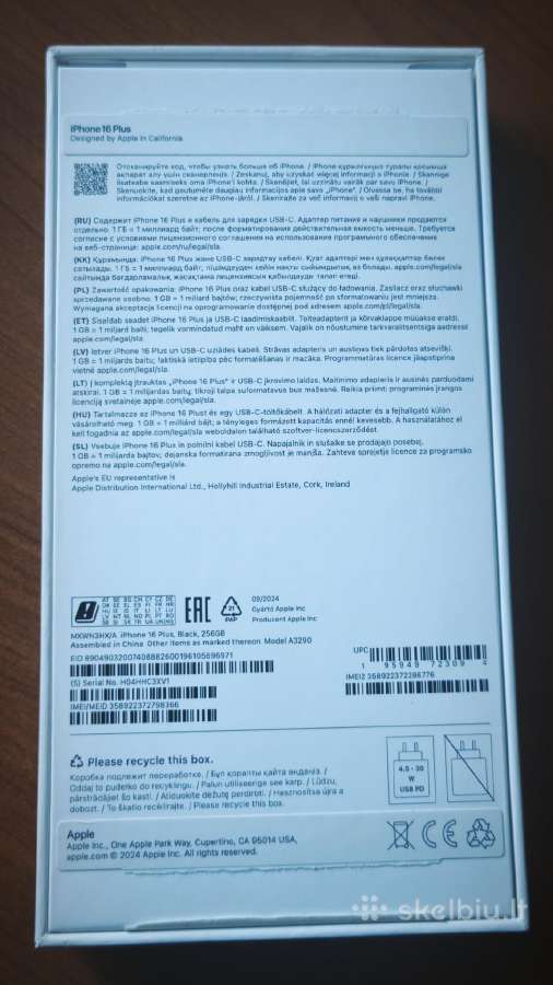iPhone 16+black (256gb). - nuotraukos Nr. 4