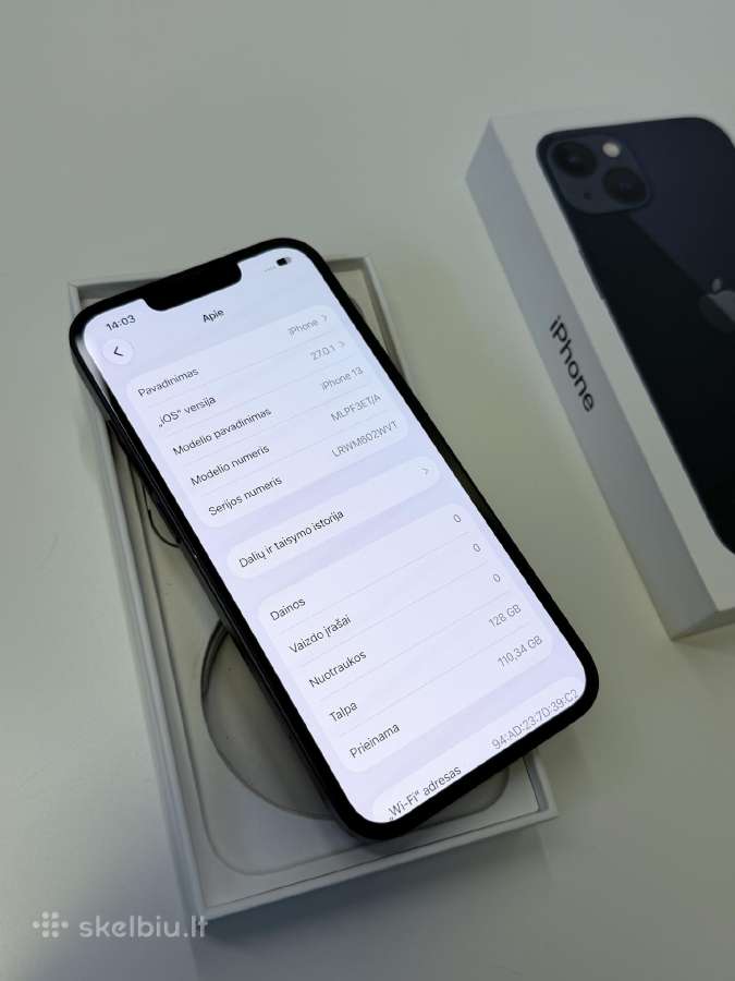 iPhone 13 128 GB, 100% baterija - nuotraukos Nr. 5
