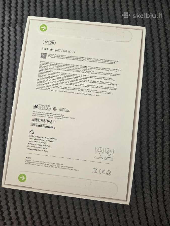 Planšetė Apple iPad Mini (A17 Pro) Wi-fi 128g - nuotraukos Nr. 2