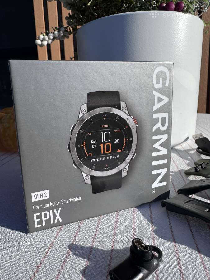 Garmin Epix Gen 2 Steel 47 mm + 3 dirželiai - nuotraukos Nr. 2