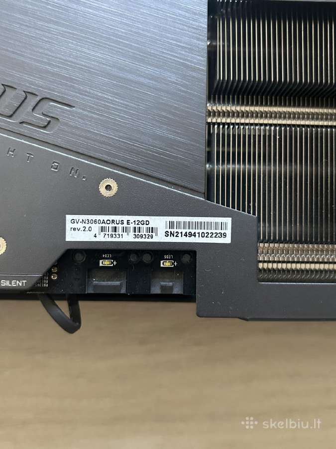 Aorus Rtx 3060 12gb Triple Fan - nuotraukos Nr. 2