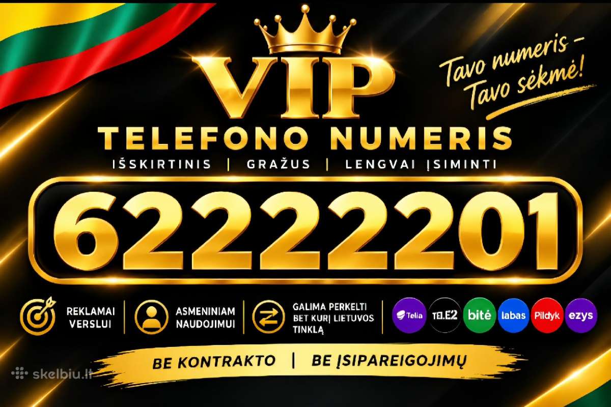 VIP nr 22222 07770 60006 11111 - nuotraukos Nr. 5