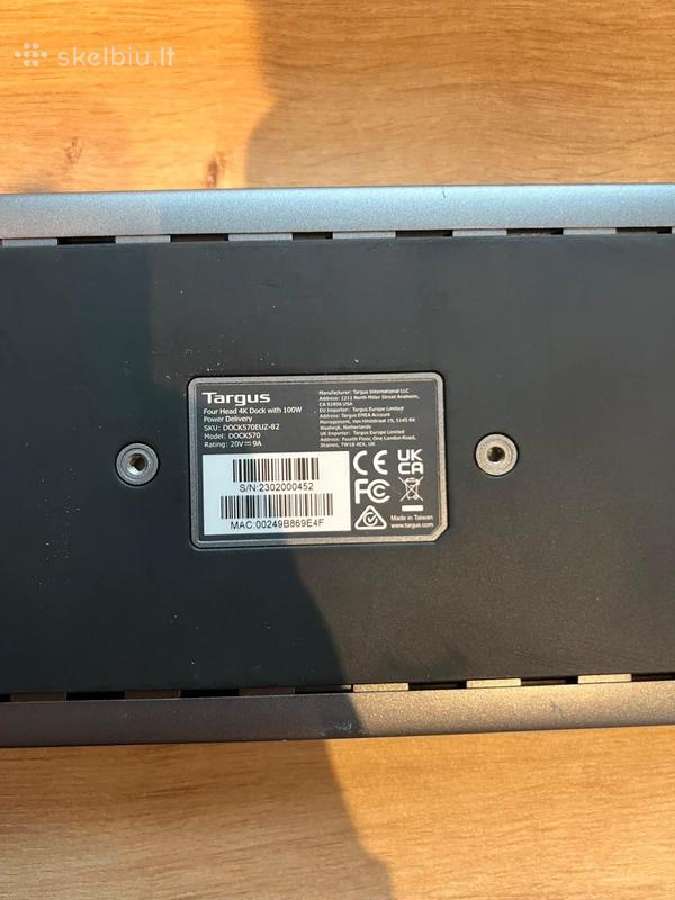Targus Dock570 Displaylink Quad 4k Docking Station - nuotraukos Nr. 3