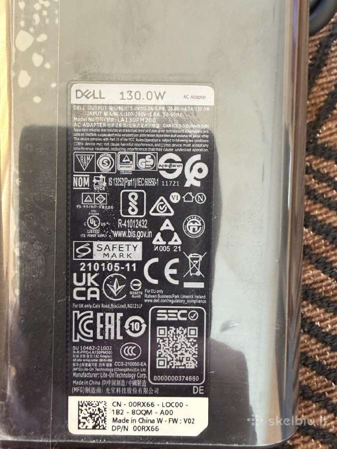 Dell įkroviklis 130 W Usb-c/usb M0h25 - nuotraukos Nr. 4