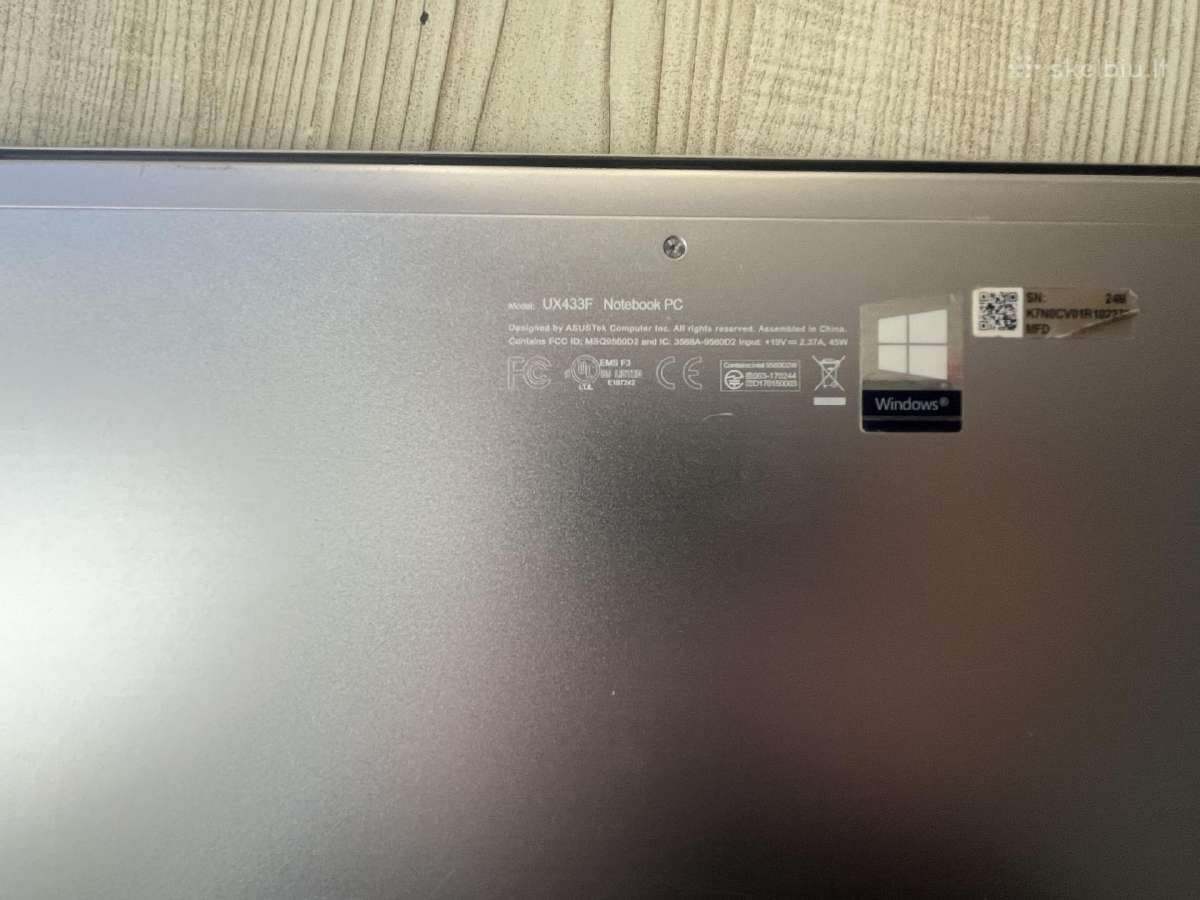 Asus Zenbook 14 Ux433f nešiojamas kompiuteris - nuotraukos Nr. 4
