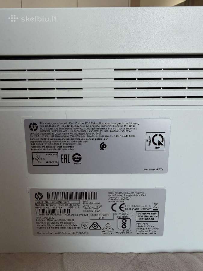 Hp Laser 107w lazerinis spausdintuvas - nuotraukos Nr. 5