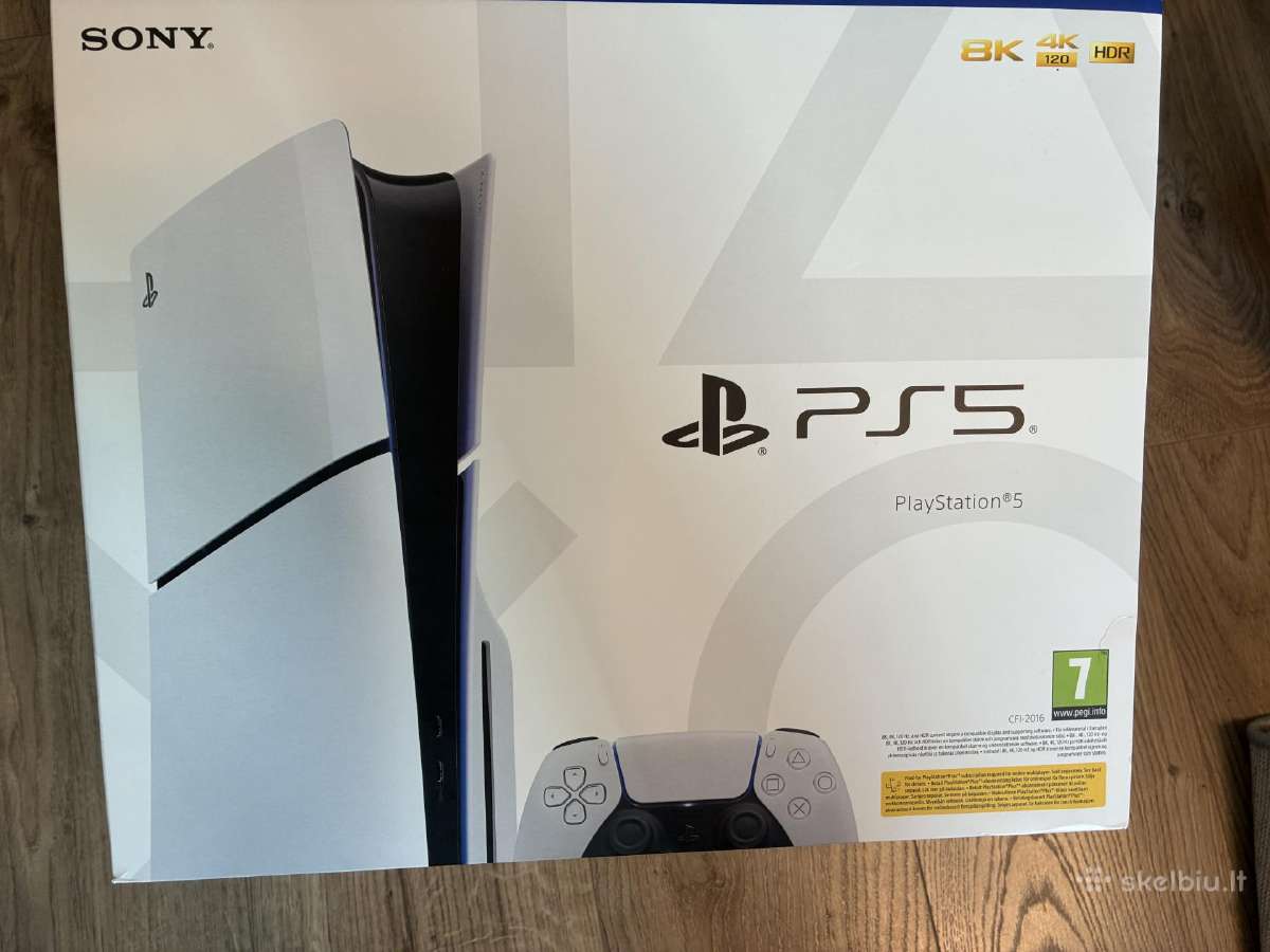 Ps5 slim Disc 1 TB + garantija iki 2028 12 mėn - nuotraukos Nr. 5