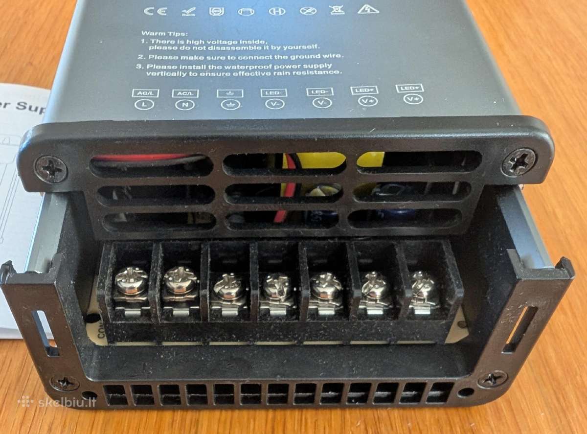 LED transformatorius 24v 200w (vandeniui atsparus) - nuotraukos Nr. 2