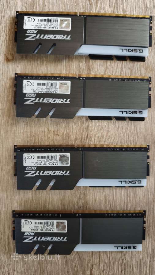 RAM ddr4 G.skill Trident Z Rgb 4266 MHz 32 GB 4x8 - nuotraukos Nr. 2