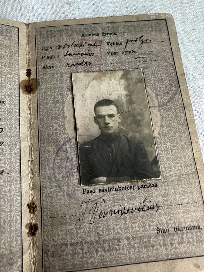 Tarpukario lietuviskas pasas - nuotraukos Nr. 6