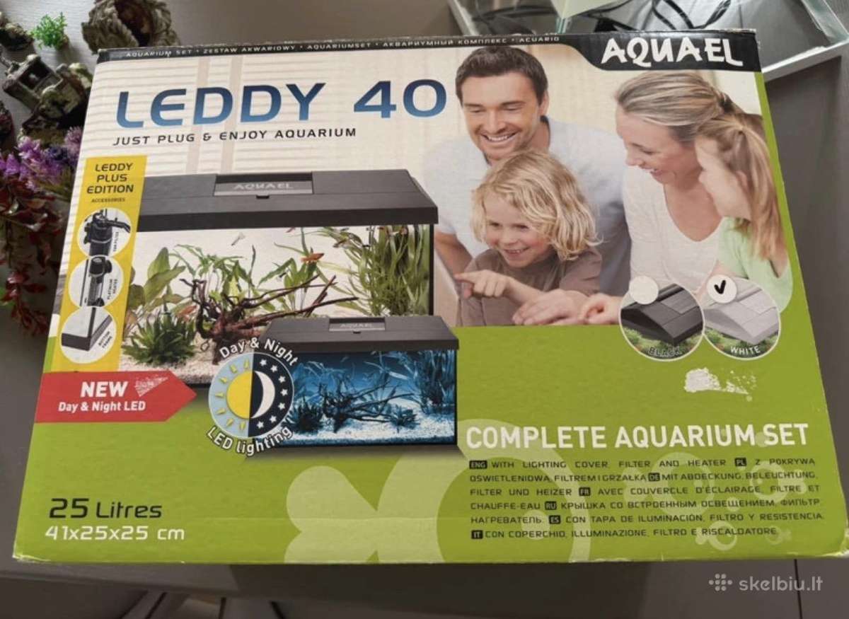 Aquael 24 L akvariumas, su papuošimais ir kt. - nuotraukos Nr. 2