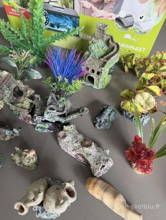 Aquael 24 L akvariumas, su papuošimais ir kt. - nuotraukos Nr. 6