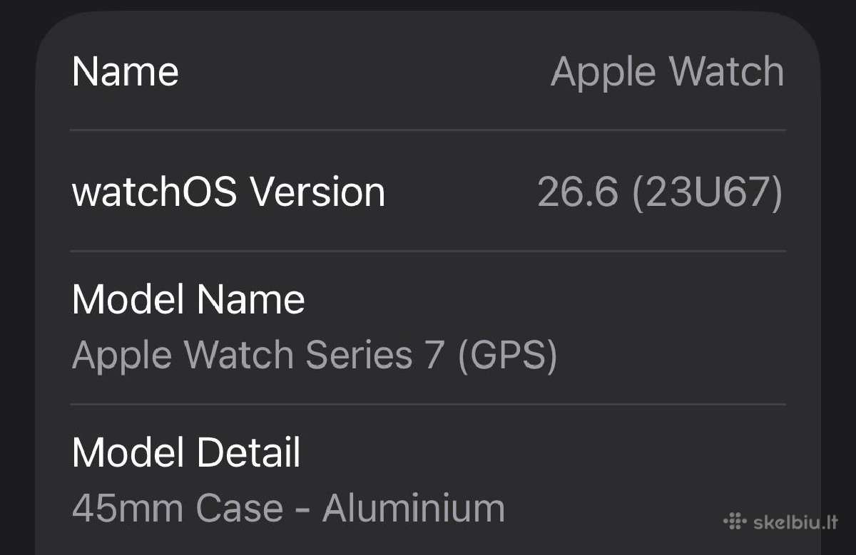 Apple Watch Series 7 45mm GPS - nuotraukos Nr. 7