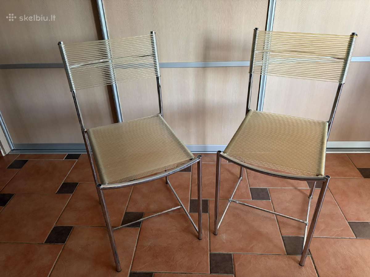 2vnt Giandomenico Belotti Spaghetti kėdės - nuotraukos Nr. 2