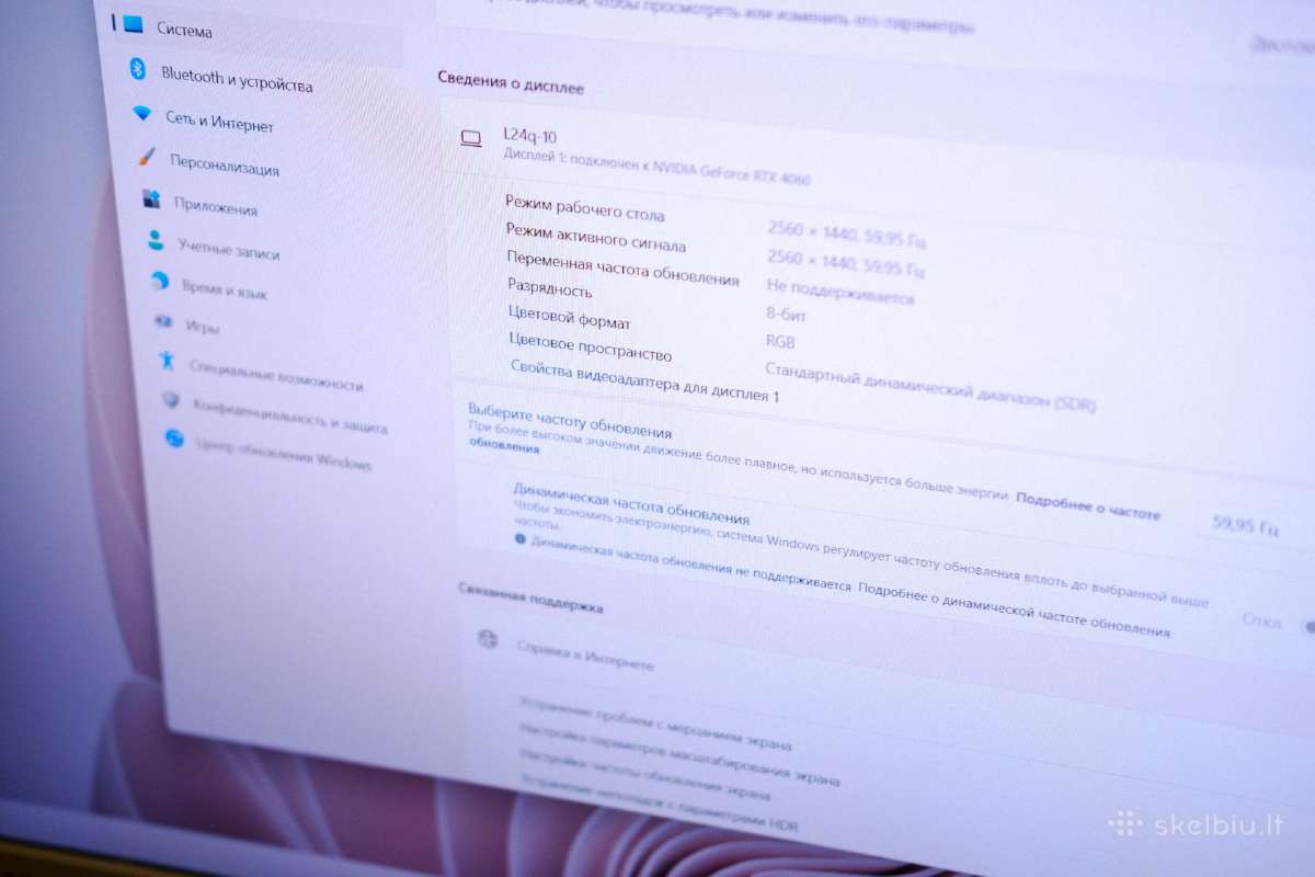 Monitorius Lenovo L24q-10 (23.8" Qhd 2k 2560x1440) - nuotraukos Nr. 2