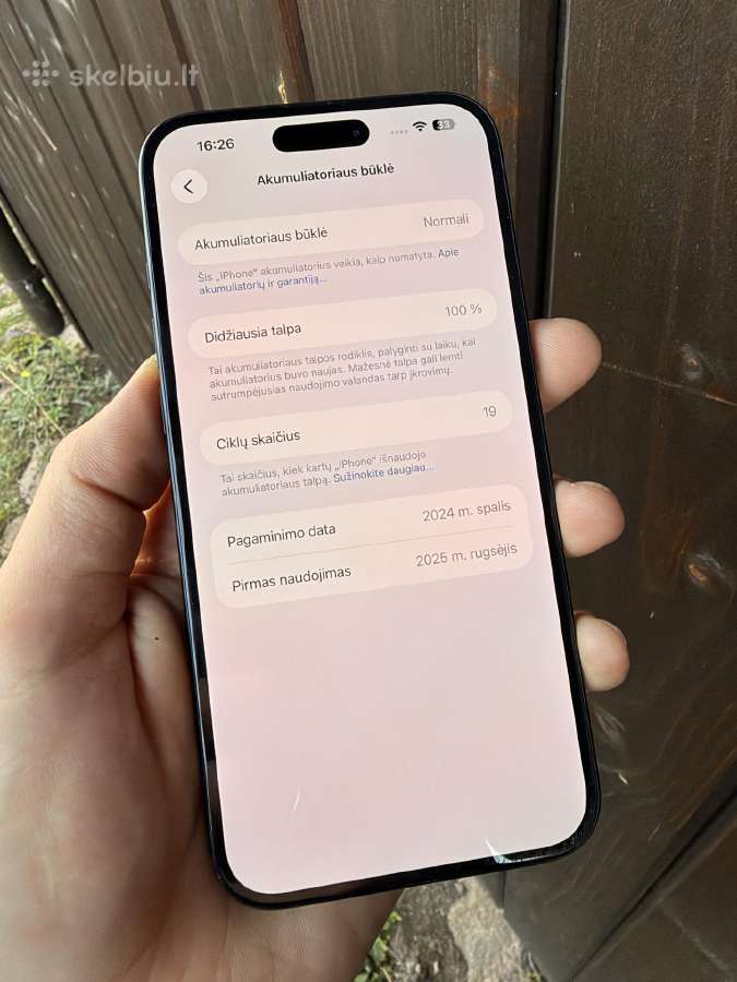 iPhone 16 Plus Praktiskai naujas 100% Baterija - nuotraukos Nr. 8