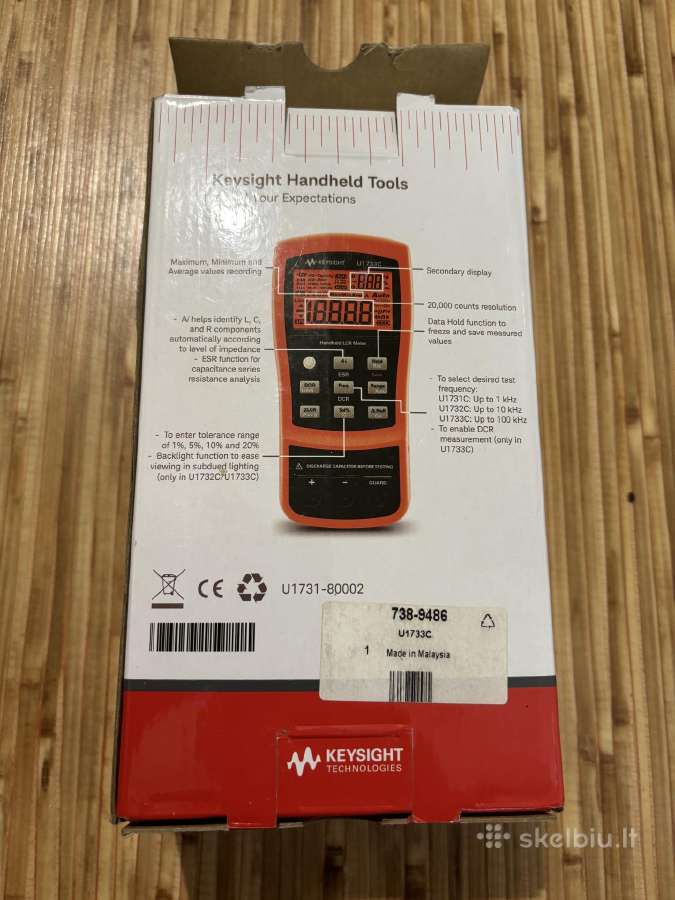 Keysight U1733c profesionalus Lcr/rlc testeris - nuotraukos Nr. 4
