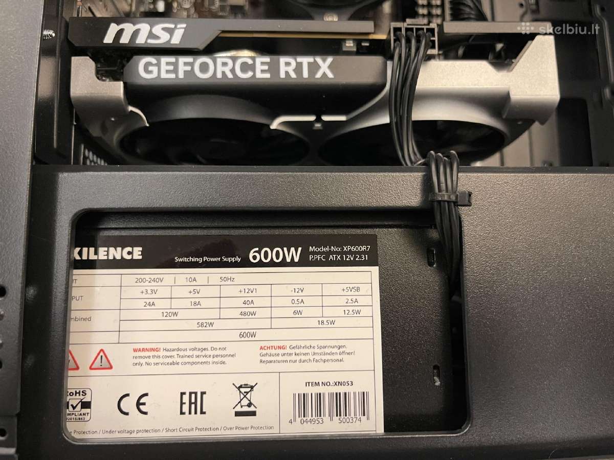 Ryzen 5 5600x 16gb 512nvme Rtx 5060 su garantija - nuotraukos Nr. 6