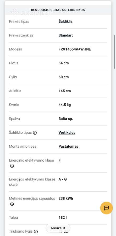 Šaldiklis Standart - nuotraukos Nr. 5
