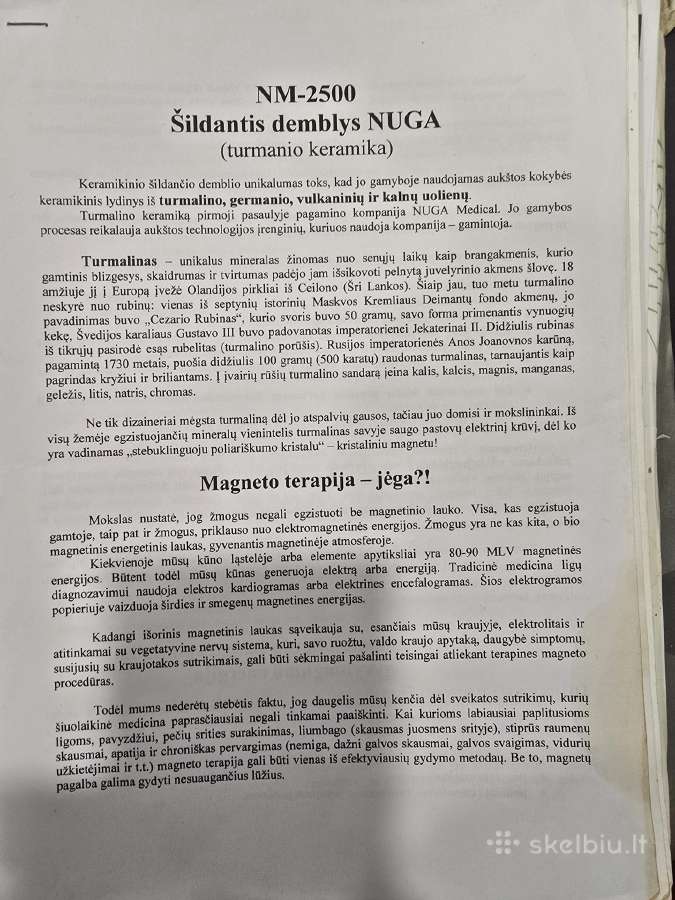 Šildantis turmanio demblys Nuga Best Nm-2500 - nuotraukos Nr. 5