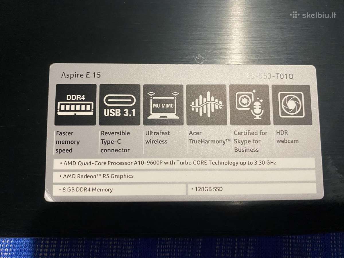 Acer Aspire E15.e5-553-t01q - nuotraukos Nr. 2