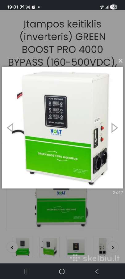 Inverteris Sinus Bypass Mppt 4000w - nuotraukos Nr. 2