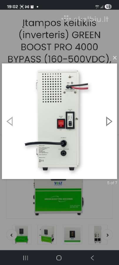 Inverteris Sinus Bypass Mppt 4000w - nuotraukos Nr. 4