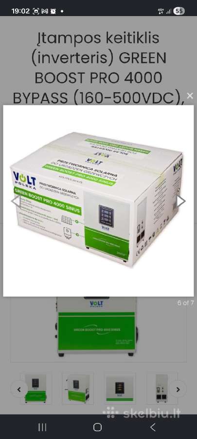 Inverteris Sinus Bypass Mppt 4000w - nuotraukos Nr. 5