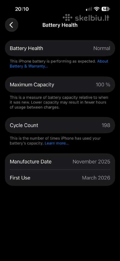 Apple iPhone 16 128gb 100% - nuotraukos Nr. 3