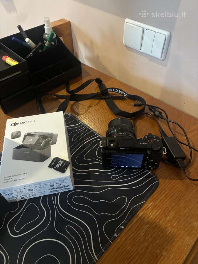 Sony Zv-e10 4k kamera + Dji Mic Mini + priedai - nuotraukos Nr. 4