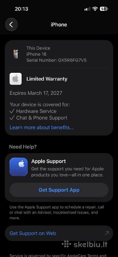 Apple iPhone 16 128gb 100% - nuotraukos Nr. 4