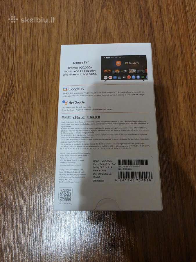 Naujas Xiaomi TV Box S 3rd gen. - nuotraukos Nr. 3