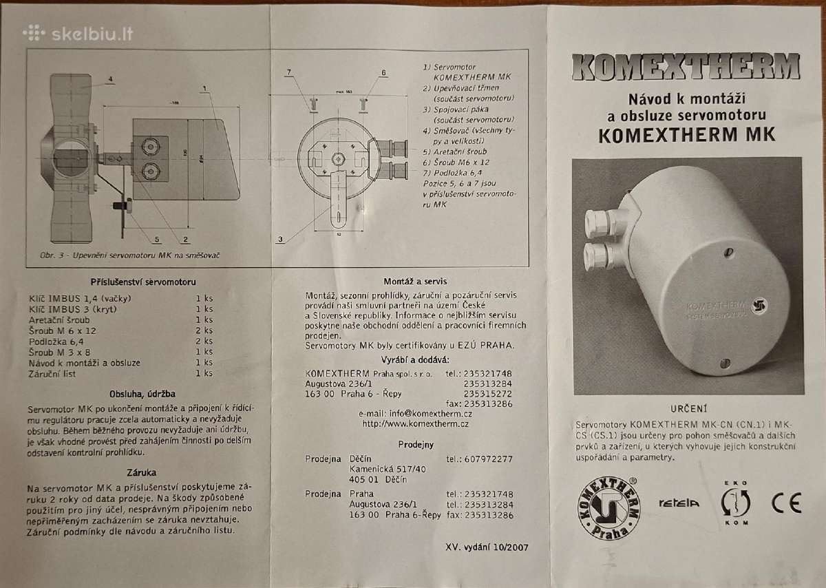 Servopavara Komextherm Mk-CS , 230v, pilnas kpl. - nuotraukos Nr. 5