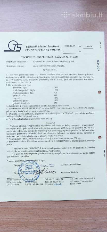 Lengvojo auto priekaba nerūdijančio plieno dugnu - nuotraukos Nr. 14